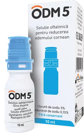 Cutia și flaconul soluției oftalmice hiperosmolare ODM5